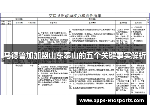 马德鲁加加盟山东泰山的五个关键事实解析